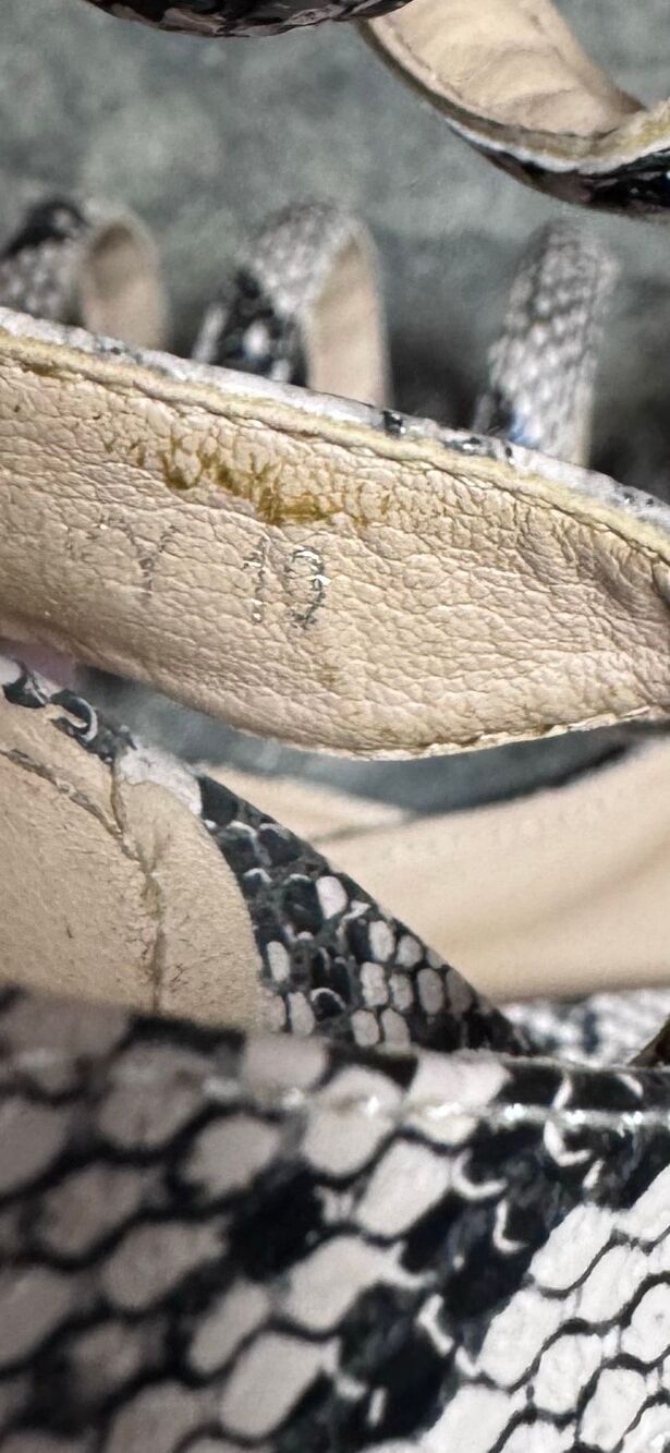 Women’s Natural Python Slinky Sandal Sz 10 - Picture 6 of 8